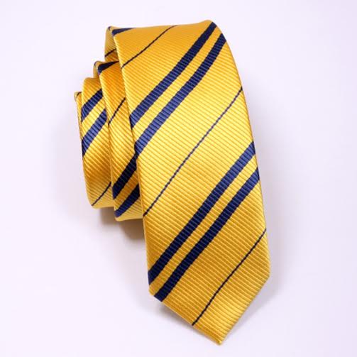  เนคไทด์ ฮัฟเฟิลพัฟ  Hufflepuff necktie 145X7 cm  (แบบไม่มีโลโก้)