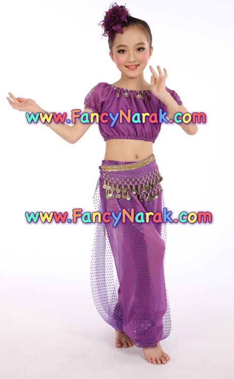 ชุดระบำหน้าท้อง Belly Dance สีม่วง